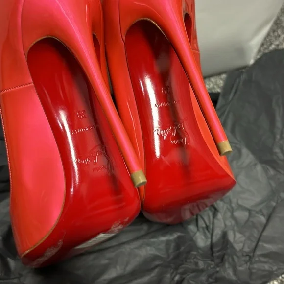 NWOT Christian Louboutin So Kate 120 Barbie Hot Fluor Metal Pink 39 EU Florida - Picture 2 of 8